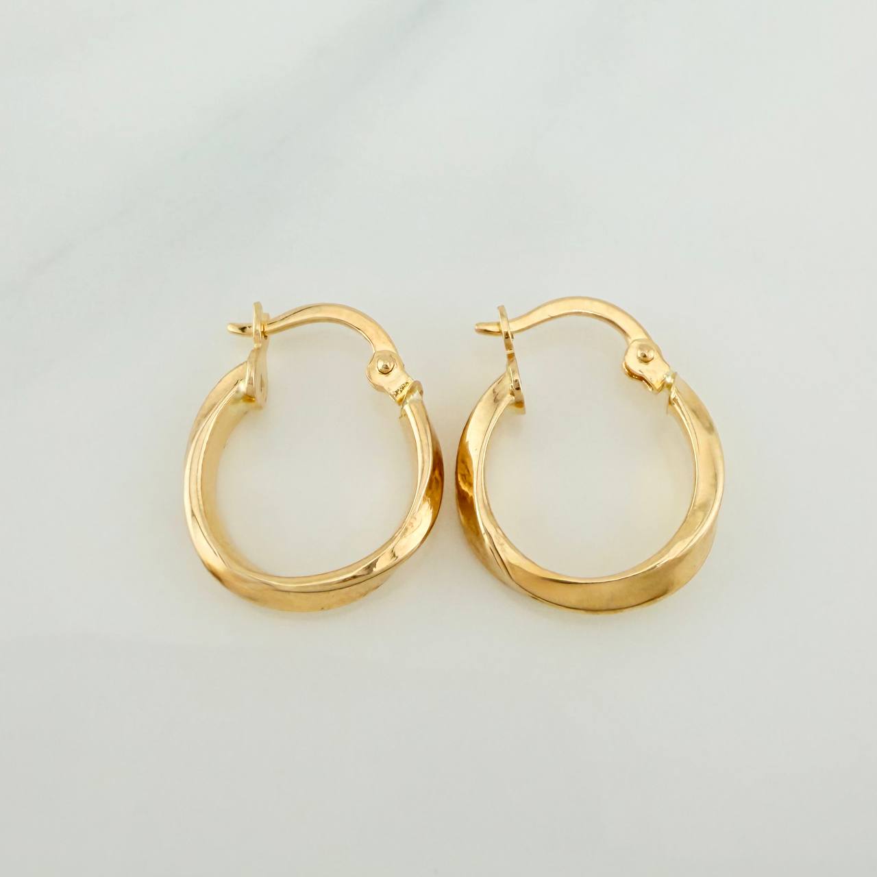 Hoop Earrings Vick 1.4gr / 3/4 in / Yellow Gold 18K &