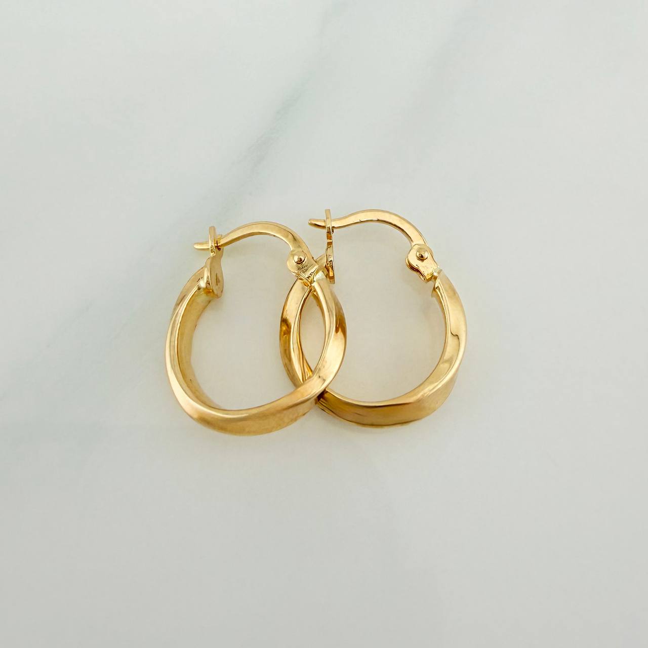 Hoop Earrings Vick 1.4gr / 3/4 in / Yellow Gold 18K &