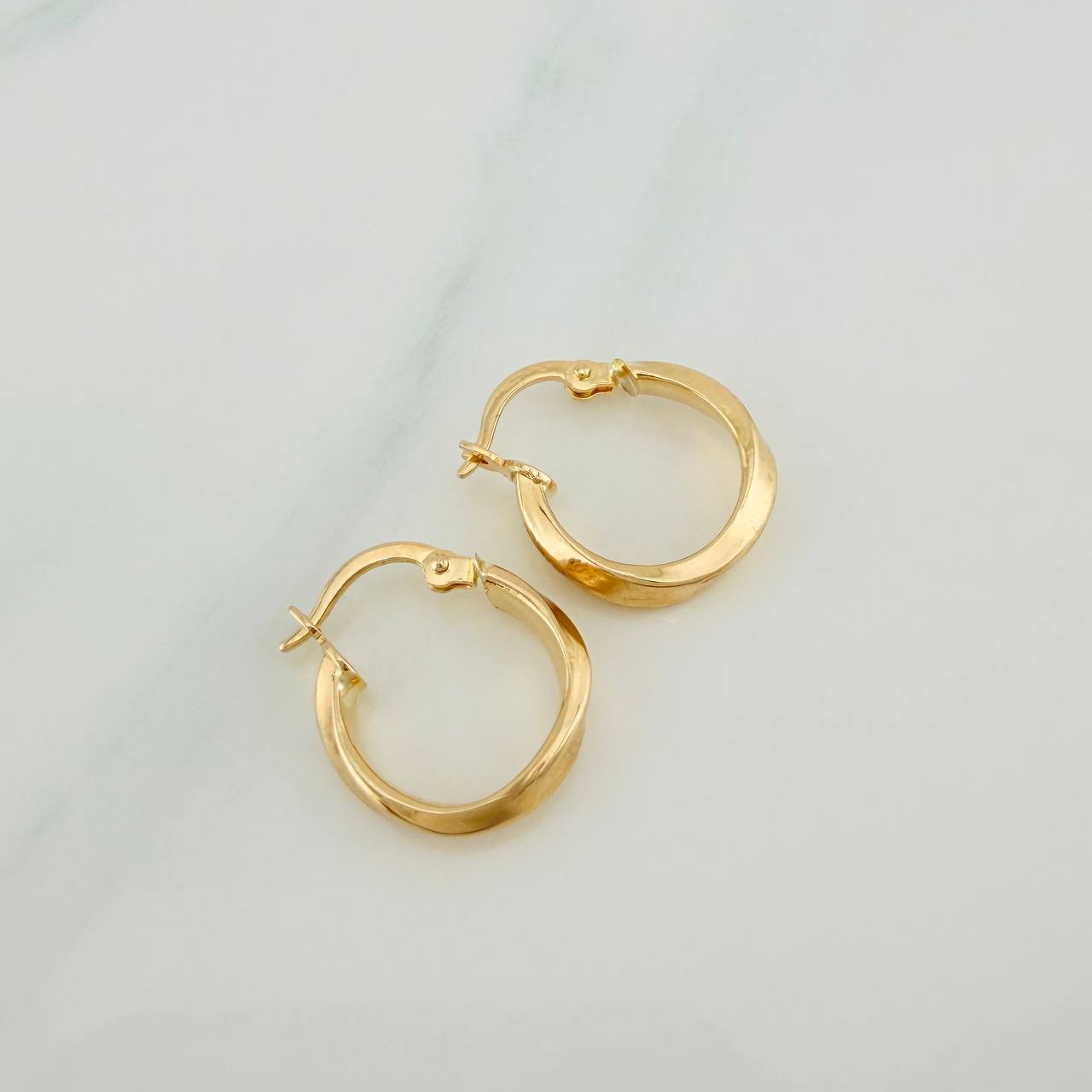 Hoop Earrings Vick 1.4gr / 3/4 in / Yellow Gold 18K &