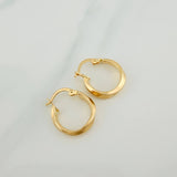 Hoop Earrings Vick 1.4gr / 3/4 in / Yellow Gold 18K &