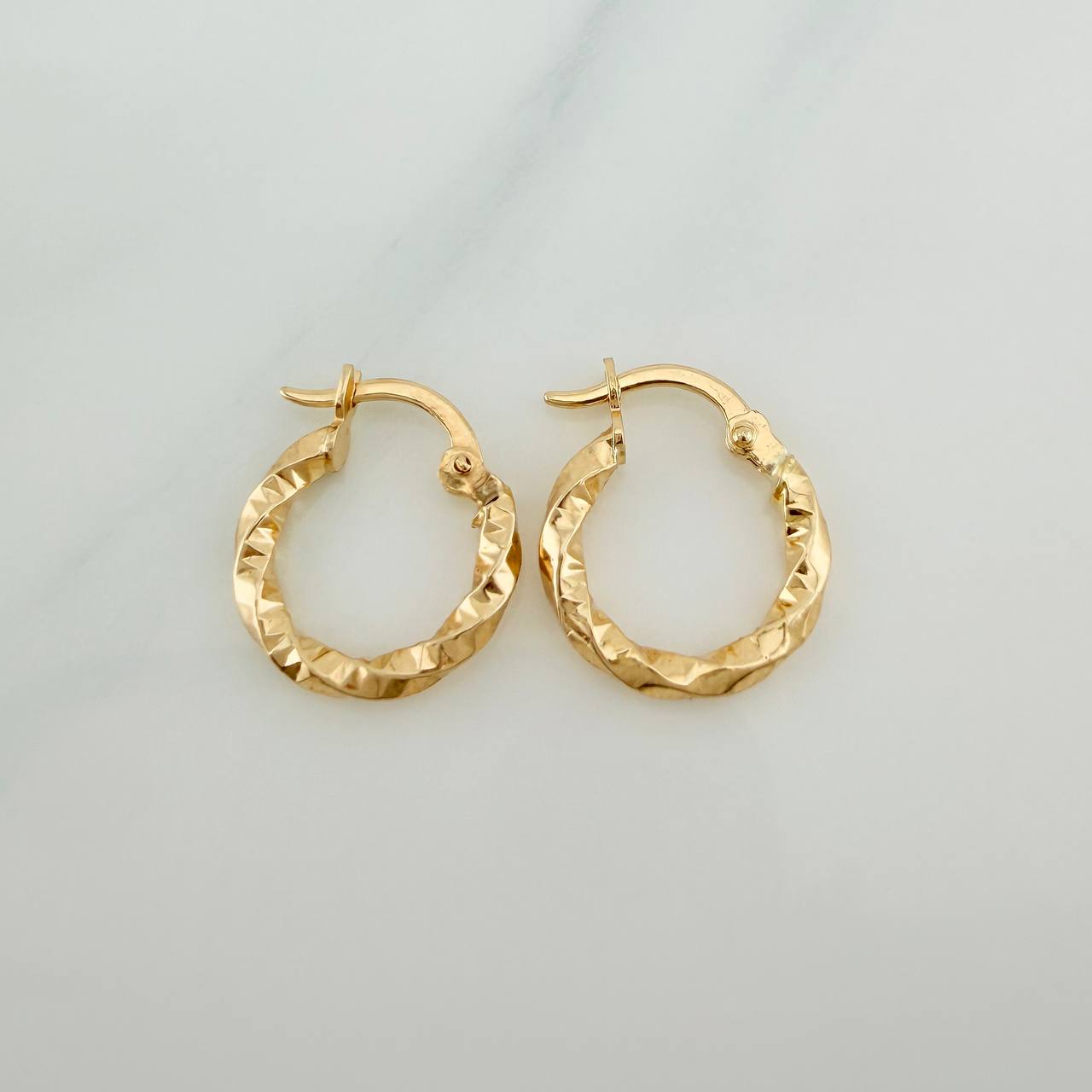 Hoop Earrings Yudi 1gr / 1/2 in / Yellow Gold 18K &