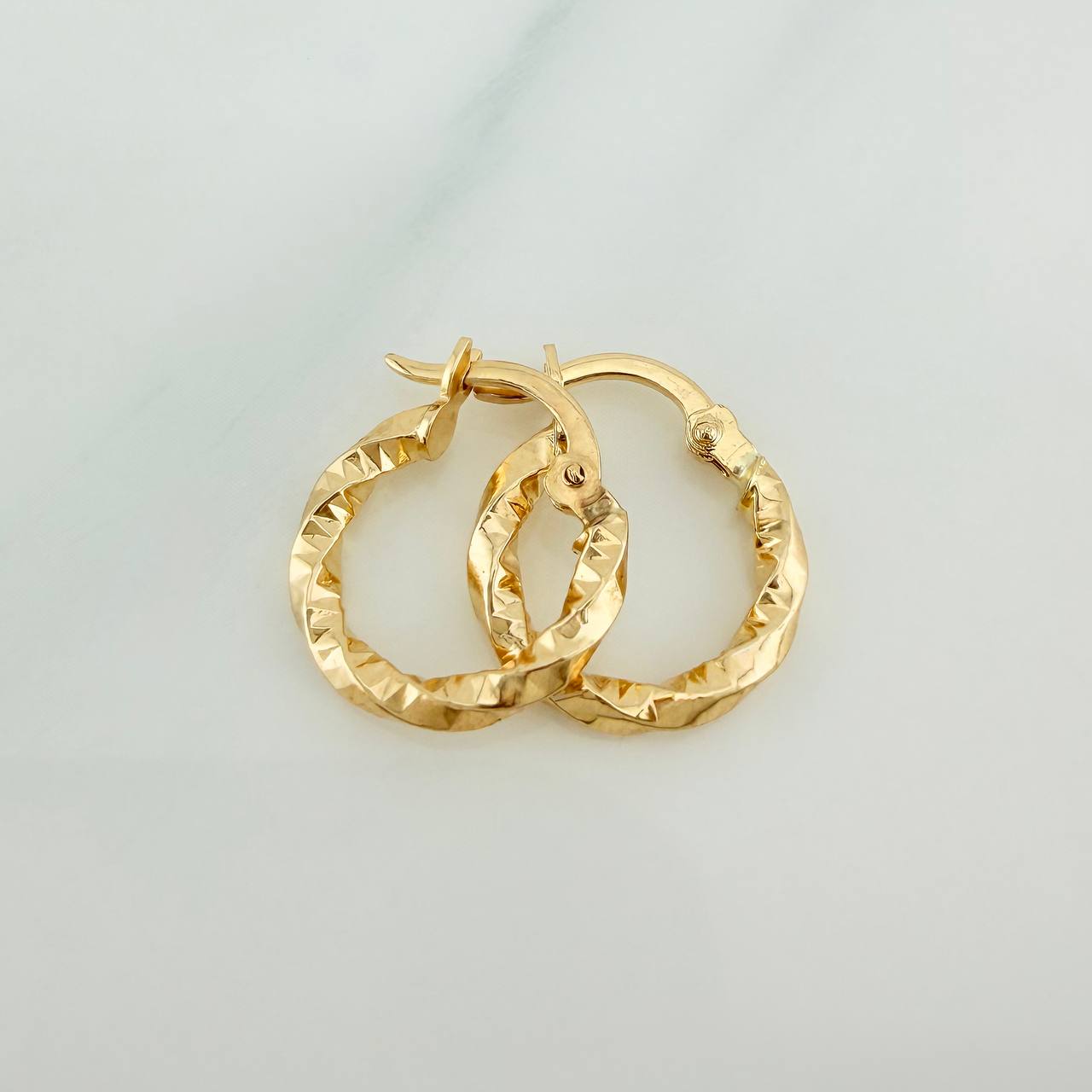 Hoop Earrings Yudi 1gr / 1/2 in / Yellow Gold 18K &