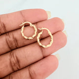 Hoop Earrings Yudi 1gr / 1/2 in / Yellow Gold 18K &