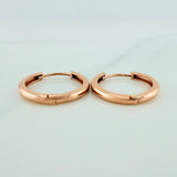 Candongas Aro Liso 2.95gr / 3/4 in / Oro Rosa 18K %