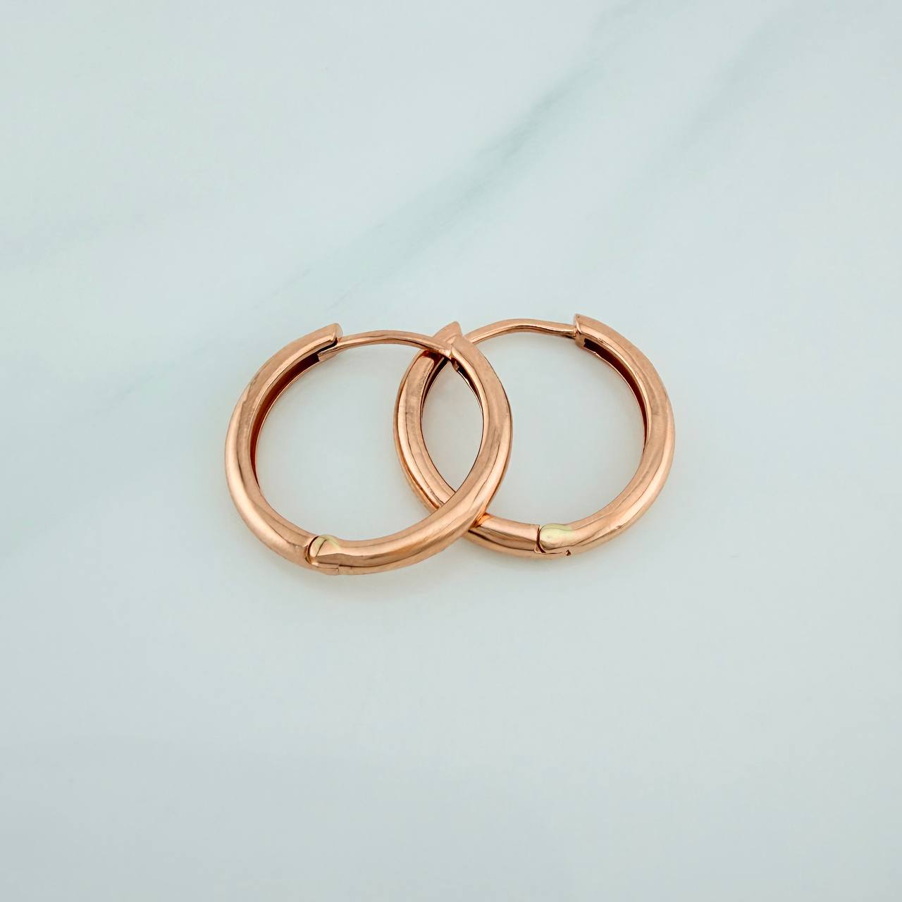 Candongas Aro Liso 2.95gr / 3/4 in / Oro Rosa 18K %