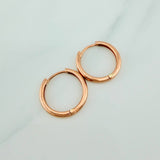 Candongas Aro Liso 3gr / 3/4 in / Oro Rosa 18K &