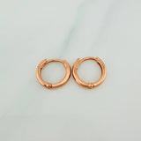Candongas Aro Liso 1.6gr / 1/2 in / Oro Rosa 18K &