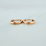 Candongas Aro Liso 1.6gr / 1/2 in / Oro Rosa 18K &