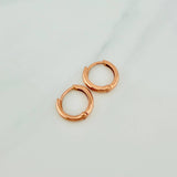 Candongas Aro Liso 1.6gr / 1/2 in / Oro Rosa 18K &