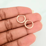 Candongas Aro Liso 1.6gr / 1/2 in / Oro Rosa 18K &