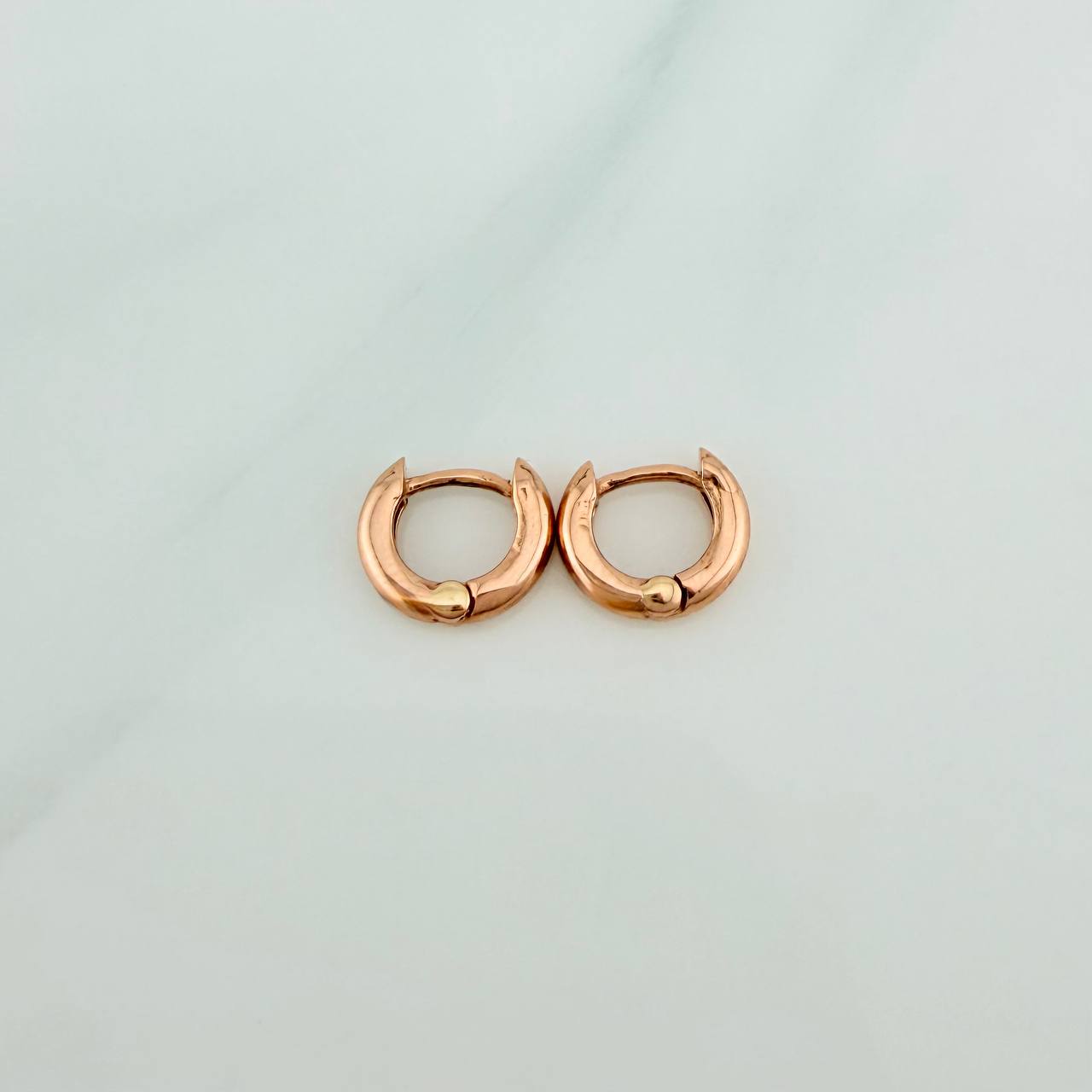 Candongas Aro Liso 1.5gr / 1/4 in / Oro Rosa 18K %