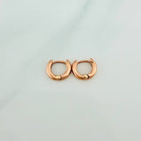 Candongas Aro Liso 1.5gr / 1/4 in / Oro Rosa 18K &