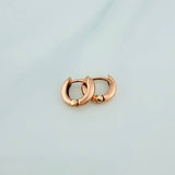 Candongas Aro Liso 1.5gr / 1/4 in / Oro Rosa 18K &