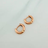 Candongas Aro Liso 1.35gr / 1/4 in / Oro Rosa 18K %