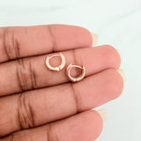 Candongas Aro Liso 1.5gr / 1/4 in / Oro Rosa 18K &