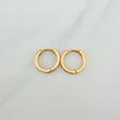 Hoop Earrings Channel 1.9gr / 1/2 in / Yellow Gold 18K &