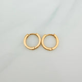 Hoop Earrings Channel 1.9gr / 1/2 in / Yellow Gold 18K &