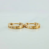 Hoop Earrings Channel 1.9gr / 1/2 in / Yellow Gold 18K &