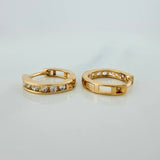 Hoop Earrings Channel 1.9gr / 1/2 in / Yellow Gold 18K &