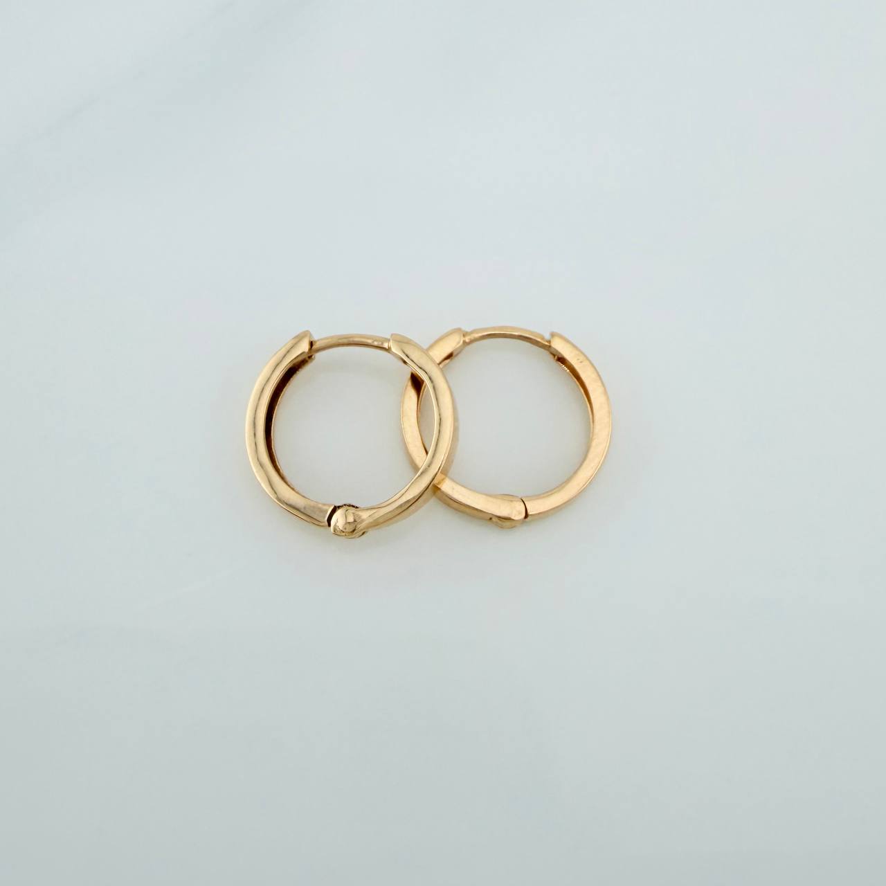 Candongas Carril 1.6gr / 1/2 in / Oro Amarillo 18K %