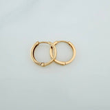 Candongas Carril 1.65gr / 1/2 in / Oro Amarillo 18K &