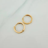 Candongas Carril 1.6gr / 1/2 in / Oro Amarillo 18K %