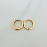 Hoop Earrings Channel 1.4gr / 1/2 in / 18K Yellow Gold %