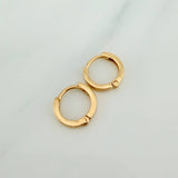 Hoop Earrings Channel 1.4gr / 1/2 in / 18K Yellow Gold %