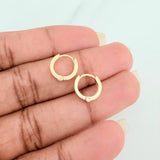Hoop Earrings Channel 1.4gr / 1/2 in / 18K Yellow Gold %