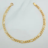 Pulso Figaro 2.4gr / 8 in / 4mm Oro Amarillo +1 18K $
