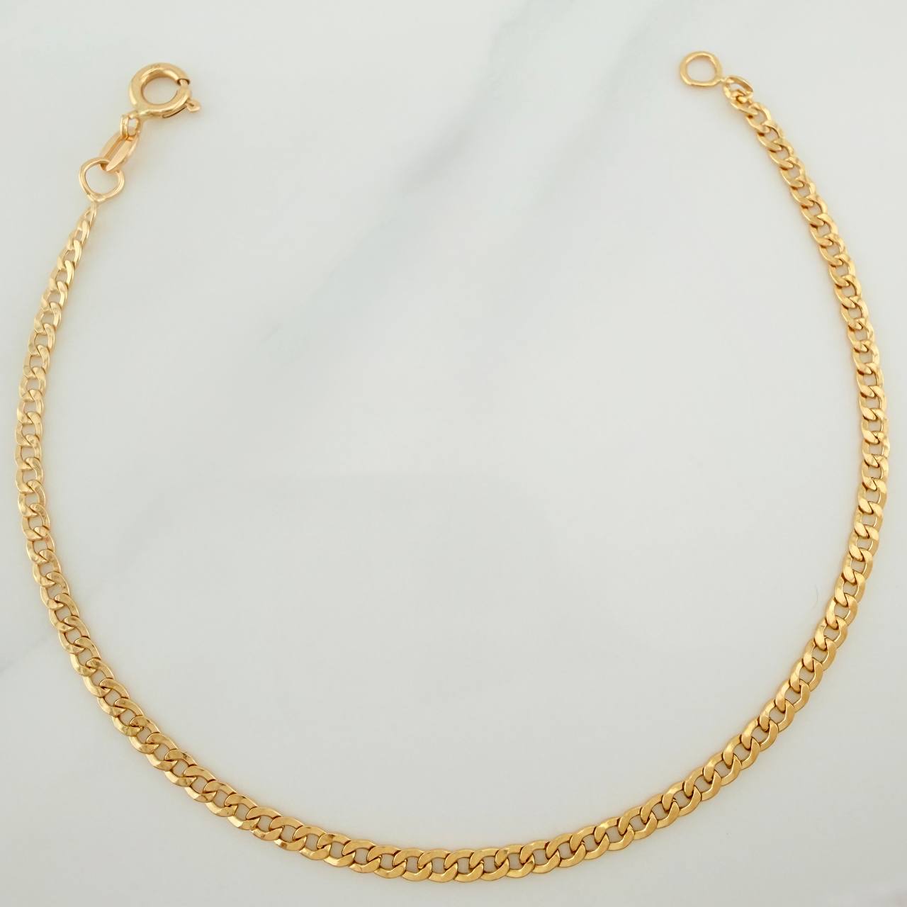 Pulso Cubano 1.2gr / 8 1/4 in / 2.2mm Oro Amarillo +1 18K %