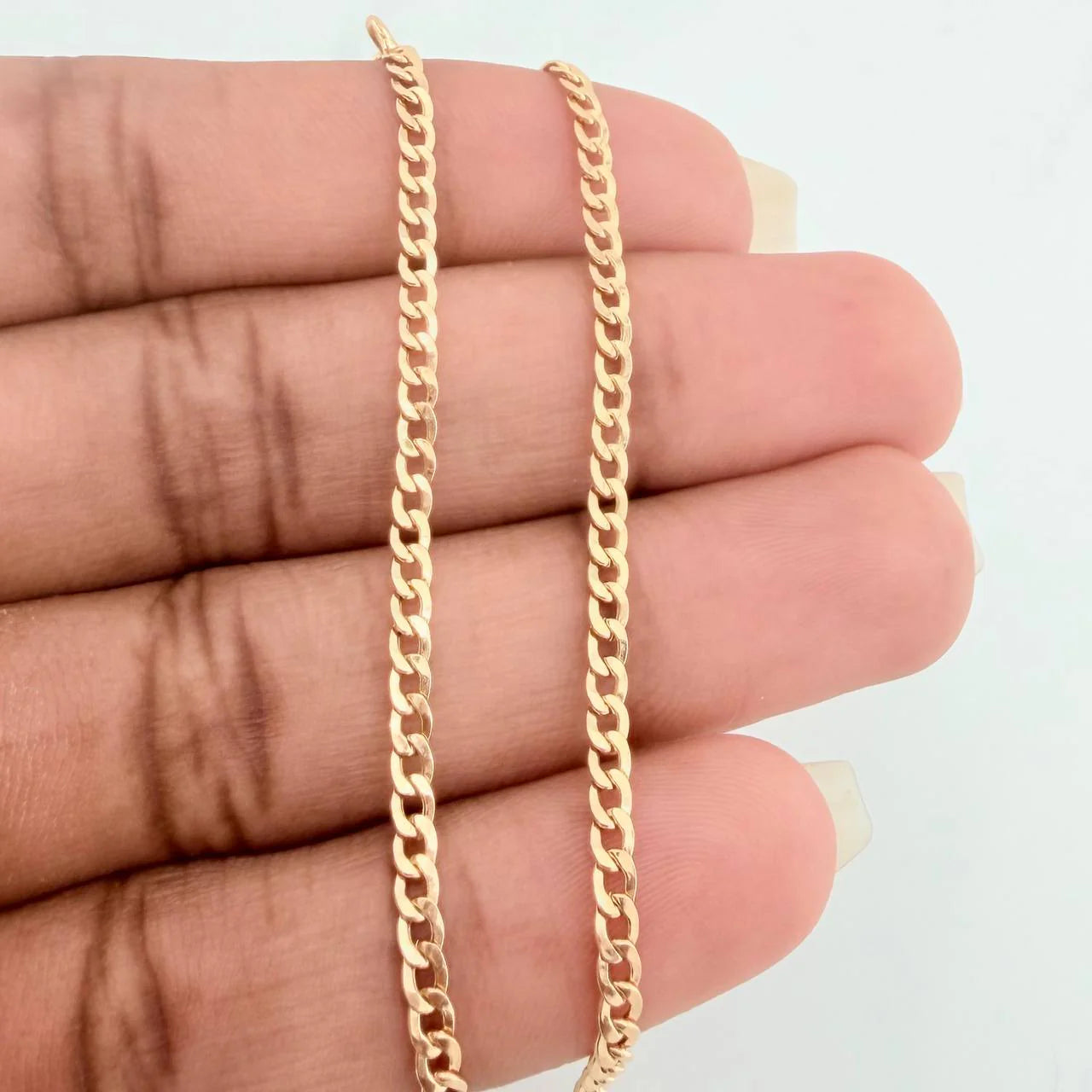 Pulso Cubano 1.1 g / 8 in / 2.45 mm Oro Amarillo 18K