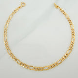 Pulso Figaro 2.5gr / 8 1/4 in / 4mm Oro Amarillo +1 18K %