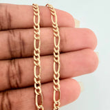 Pulso Figaro 2.5gr / 8 1/4 in / 4mm Oro Amarillo +1 18K %