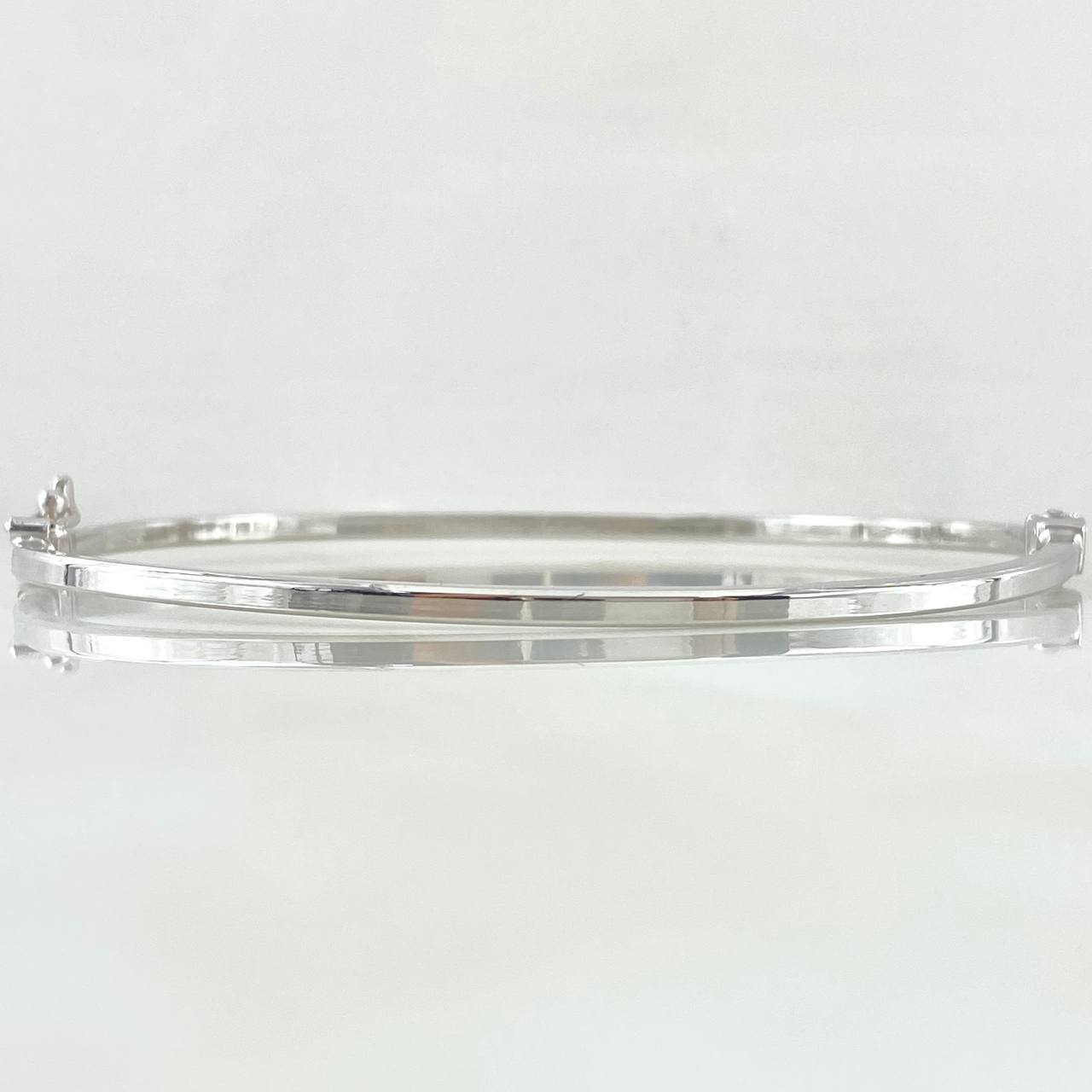 Pulso Aro Liso 4gr / 20cm / 3mm Oro Blanco +4 18K ©