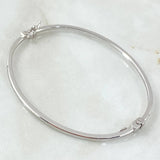Pulso Aro Liso 4gr / 20cm / 3mm Oro Blanco +4 18K ©
