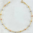 Bracelet Military Wheat 2.25gr / 7.3in / 3mm Diamond Cut Three-tone 18K Gold ©