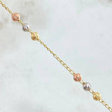 Bracelet Military Wheat 2.4gr / 7.3in / 4mm Diamond Cut Three 18K Gold ©