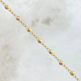Pulso Espiga Militar 2.15gr / 18cm / 3mm Diamantado Oro Amarillo 18K ©