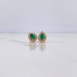 Topos Gota Halo 3.4gr / Esmeralda 21 Pts Diamante 15 Pts Oro Amarillo 18K (Joya) &