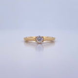 Beta Ring 3.76gr / T4 3/4 / Diamond 28pts Yellow Gold (Jewel) $