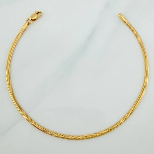 Pulso Serpiente 2.2gr / 7 1/2 in / 1.9mm Oro Amarillo +3 18K $