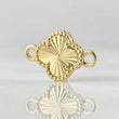 Herraje Trebol Dorado 0.8gr / 1.3cm / Oro Amarillo Nac.Esp. 18K