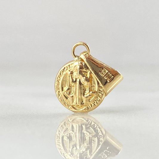 Dije San Benito 0.45gr / 3/4 in / Oro Amarillo 18K ©