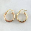 Hoop Earrings Aleja 2.4gr / 2.3cm / Three 18K Golds