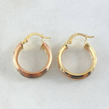 Hoop Earrings Aleja 2.4gr / 2.3cm / Three 18K Golds