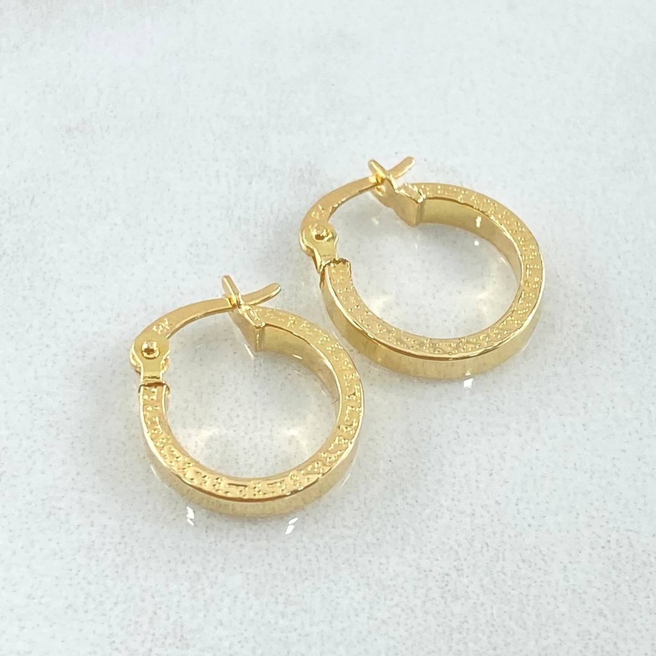 Tribal Hoop Earrings 1.2gr / 1.6cm / 18K Yellow Gold *