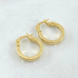 Tribal Hoop Earrings 1.2gr / 0.6in / 18K Gold