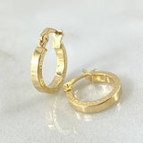 Tribal Hoop Earrings 1.2gr / 0.6in / 18K Gold