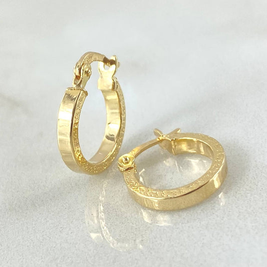Hoop Earrings Tribal 1 g / 1/2 in Yellow Gold 18K